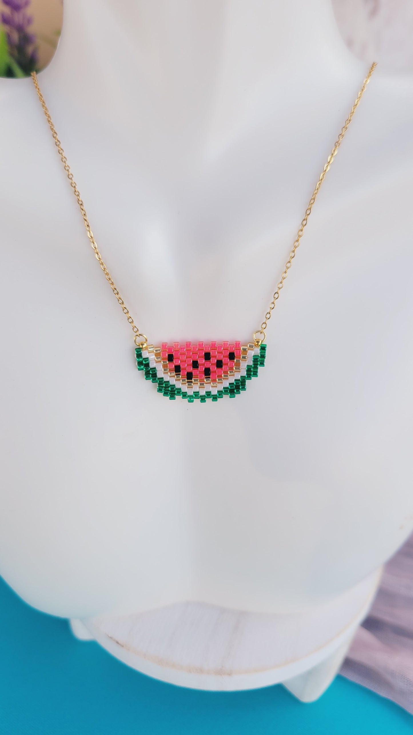 Half Watermelon Necklace