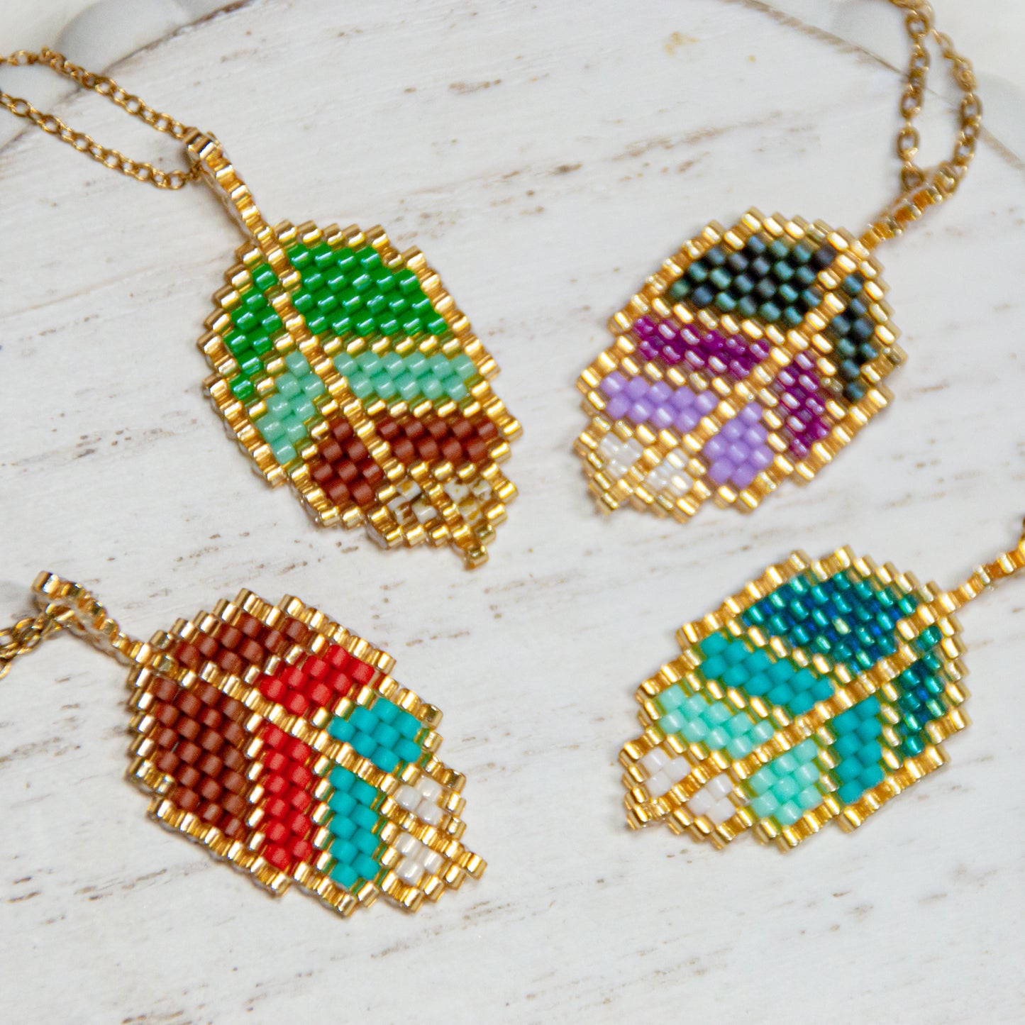 Harmony Leaf beaded Necklace