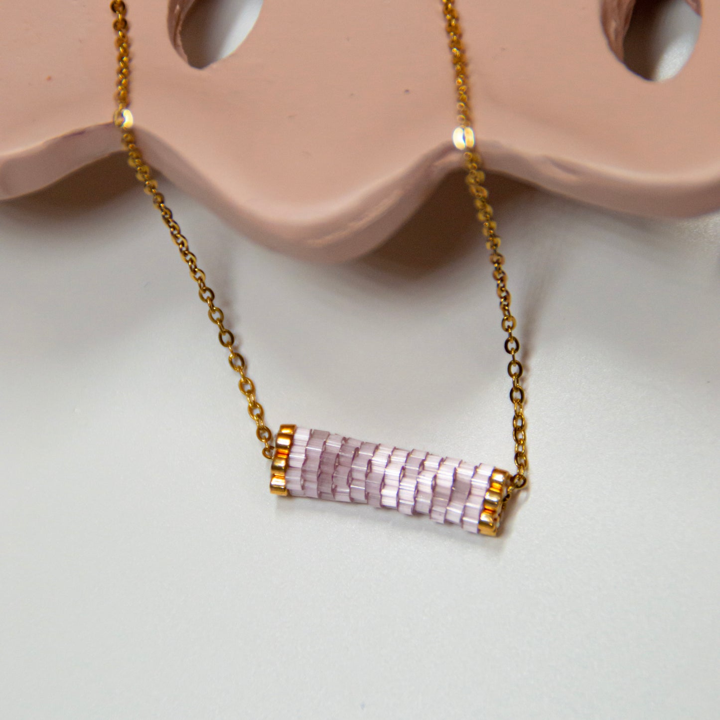 Iridescent Beaded Necklace