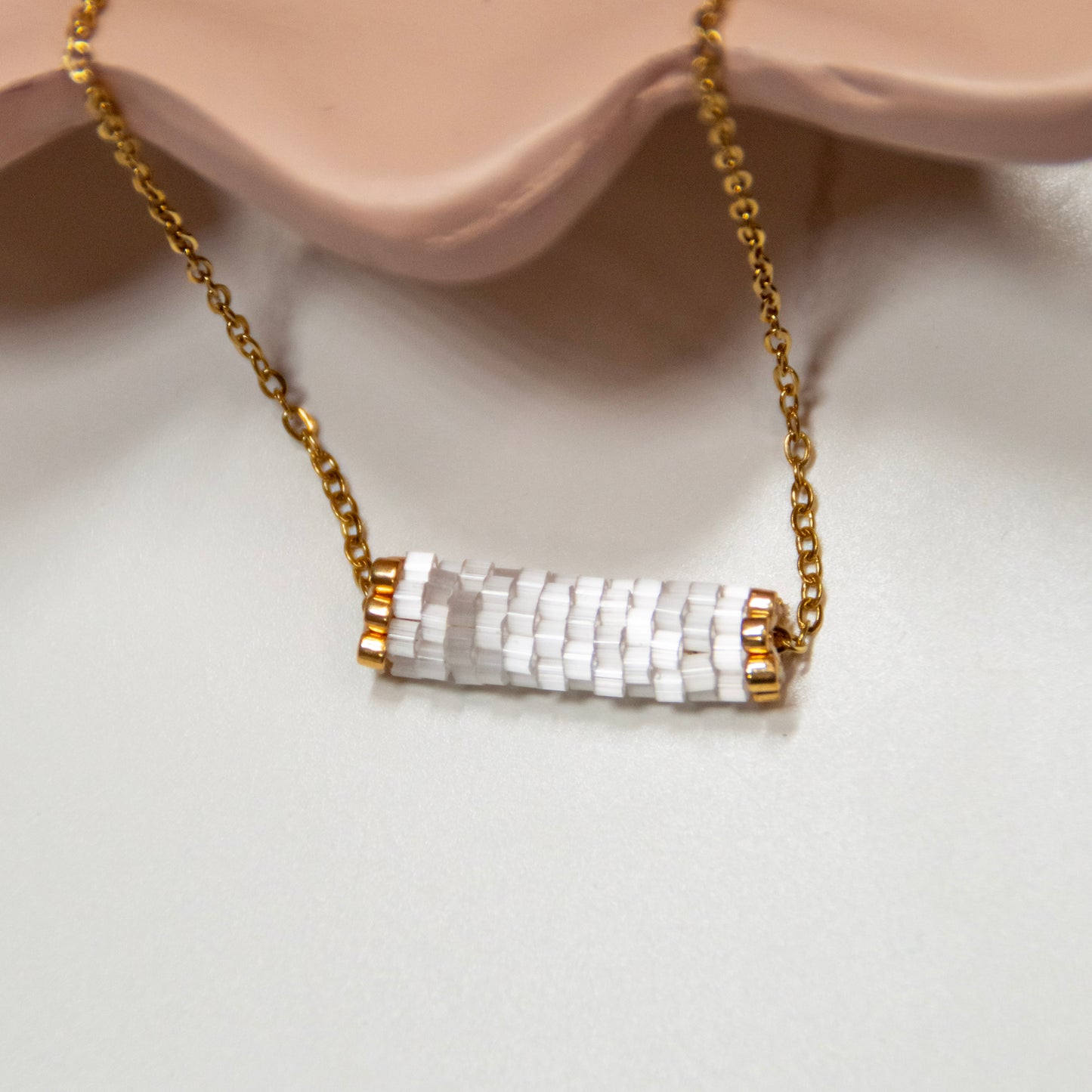 Iridescent Beaded Necklace