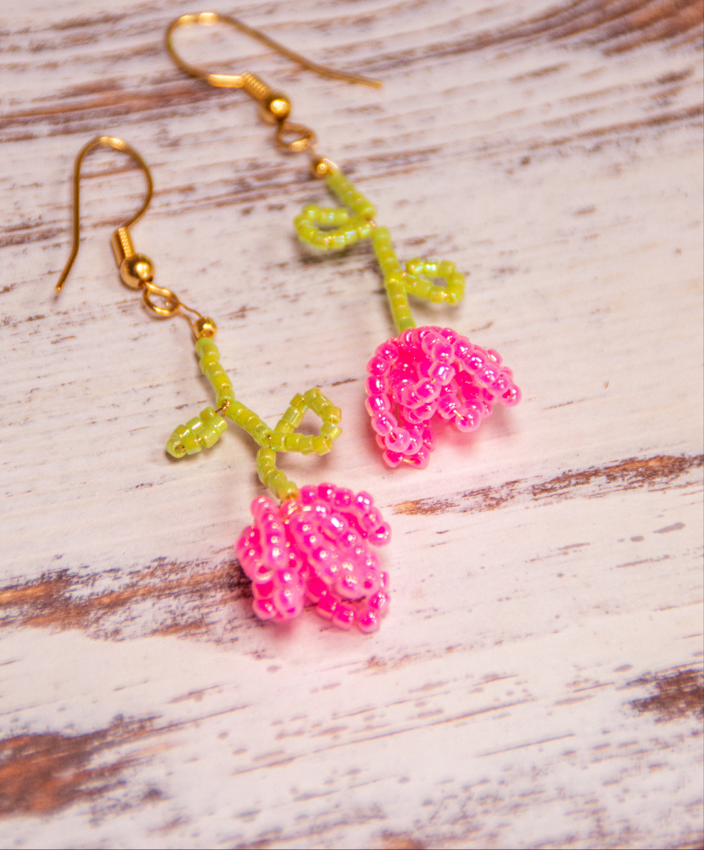 Blooming Flowers Beaded earrings