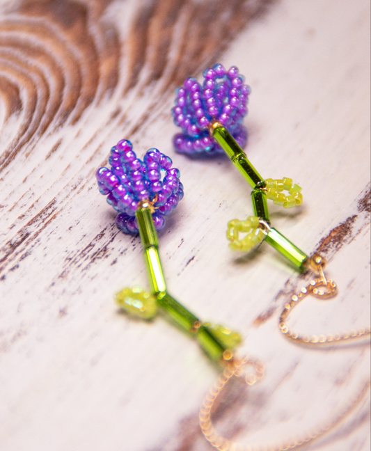 Blooming Flowers Beaded earrings