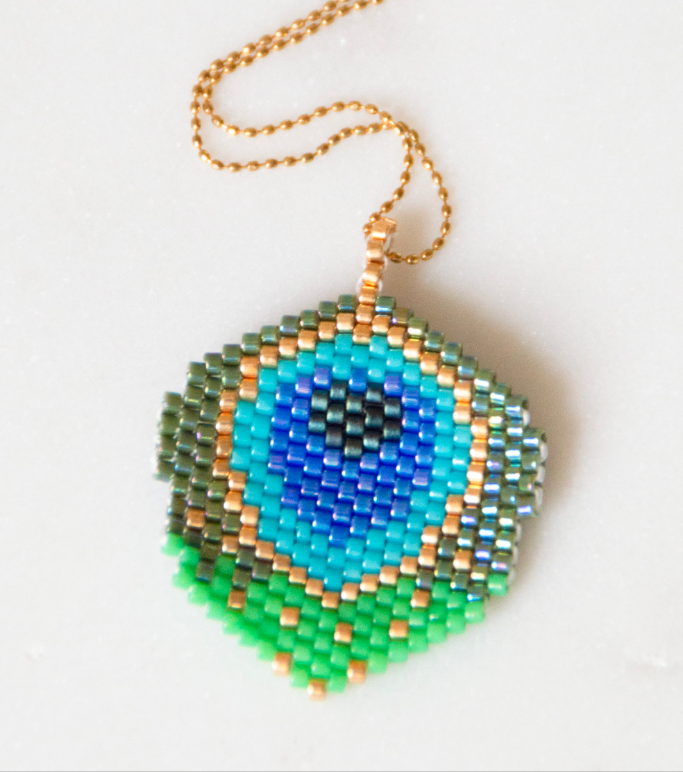 Peacock Feather Necklace