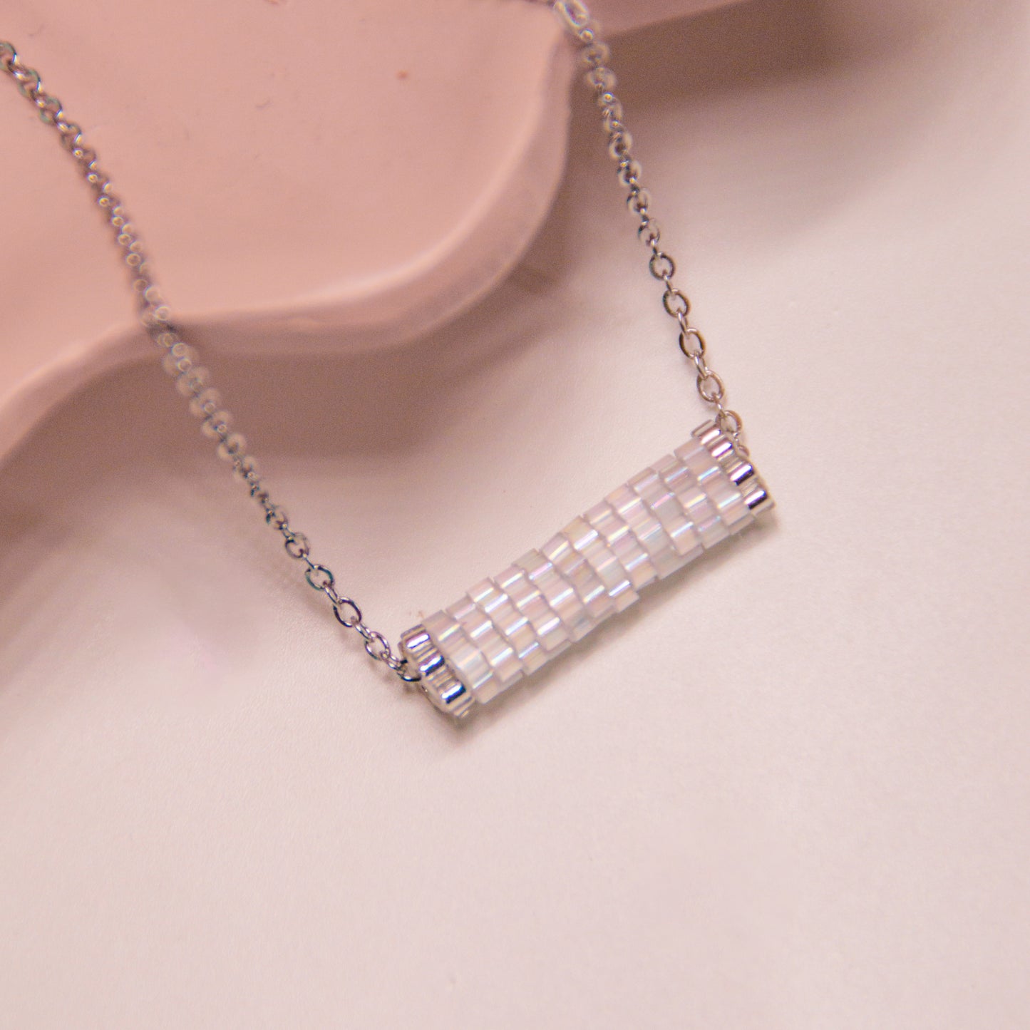 Iridescent Beaded Necklace