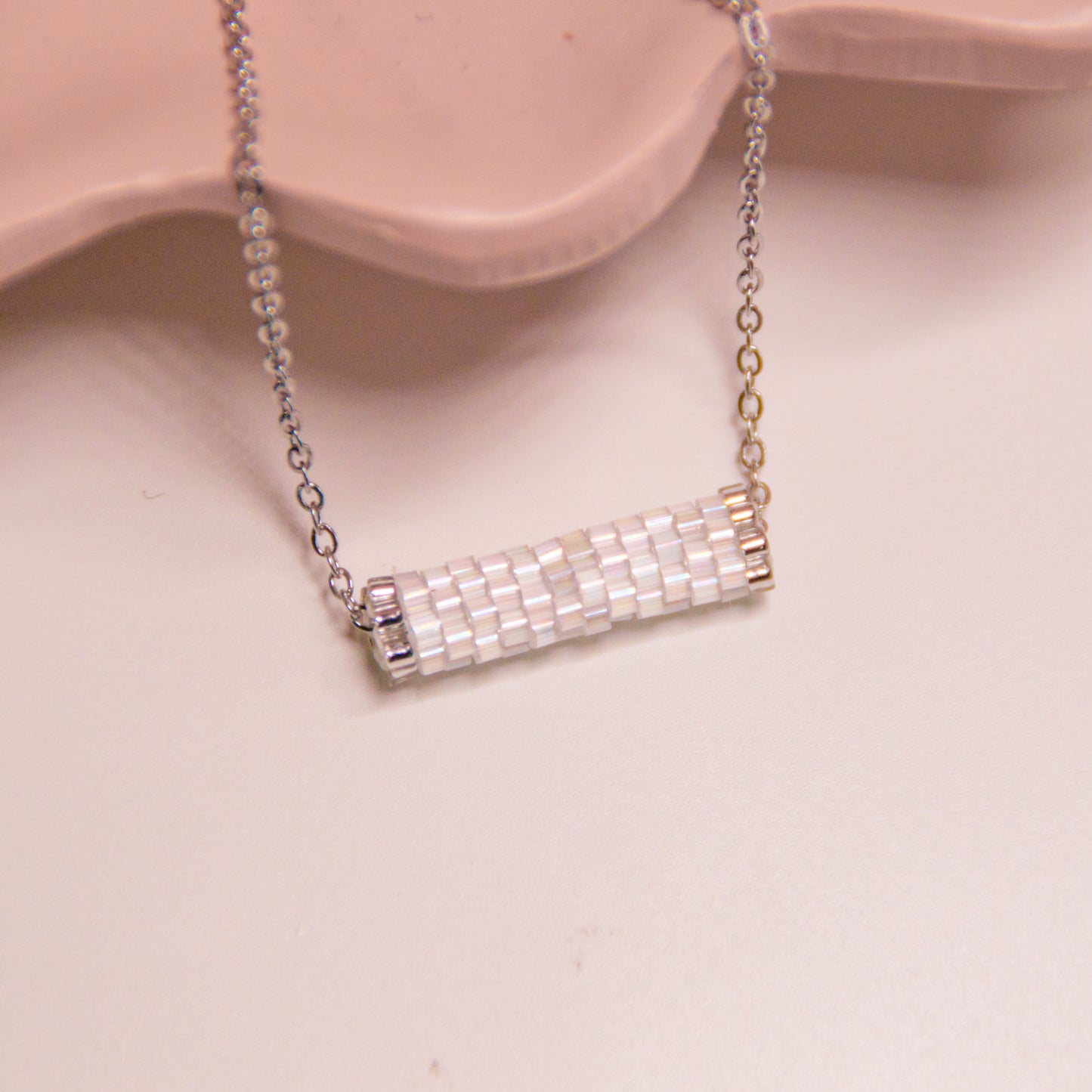 Iridescent Beaded Necklace