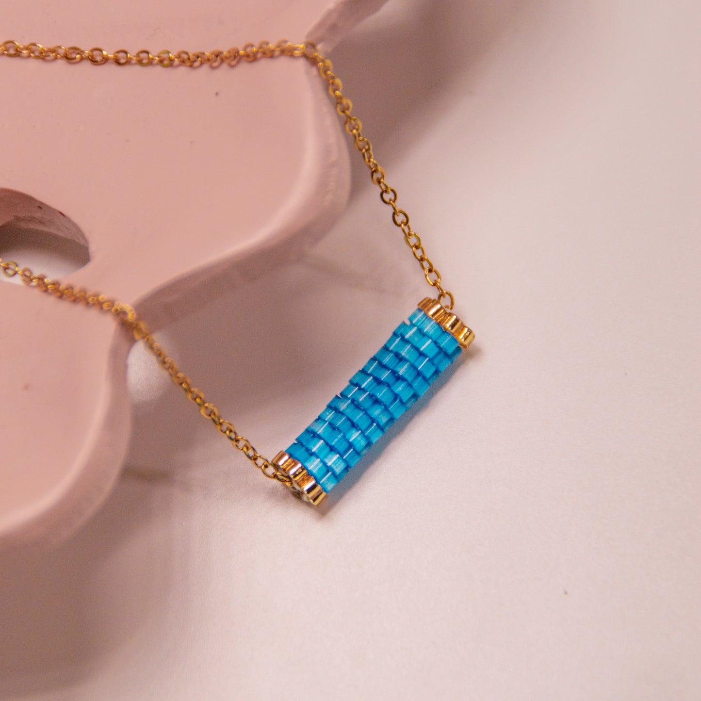 Iridescent Beaded Necklace