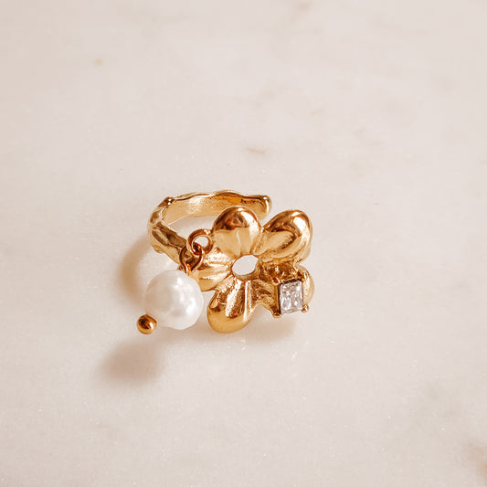 Flower pearl Ear-cuff