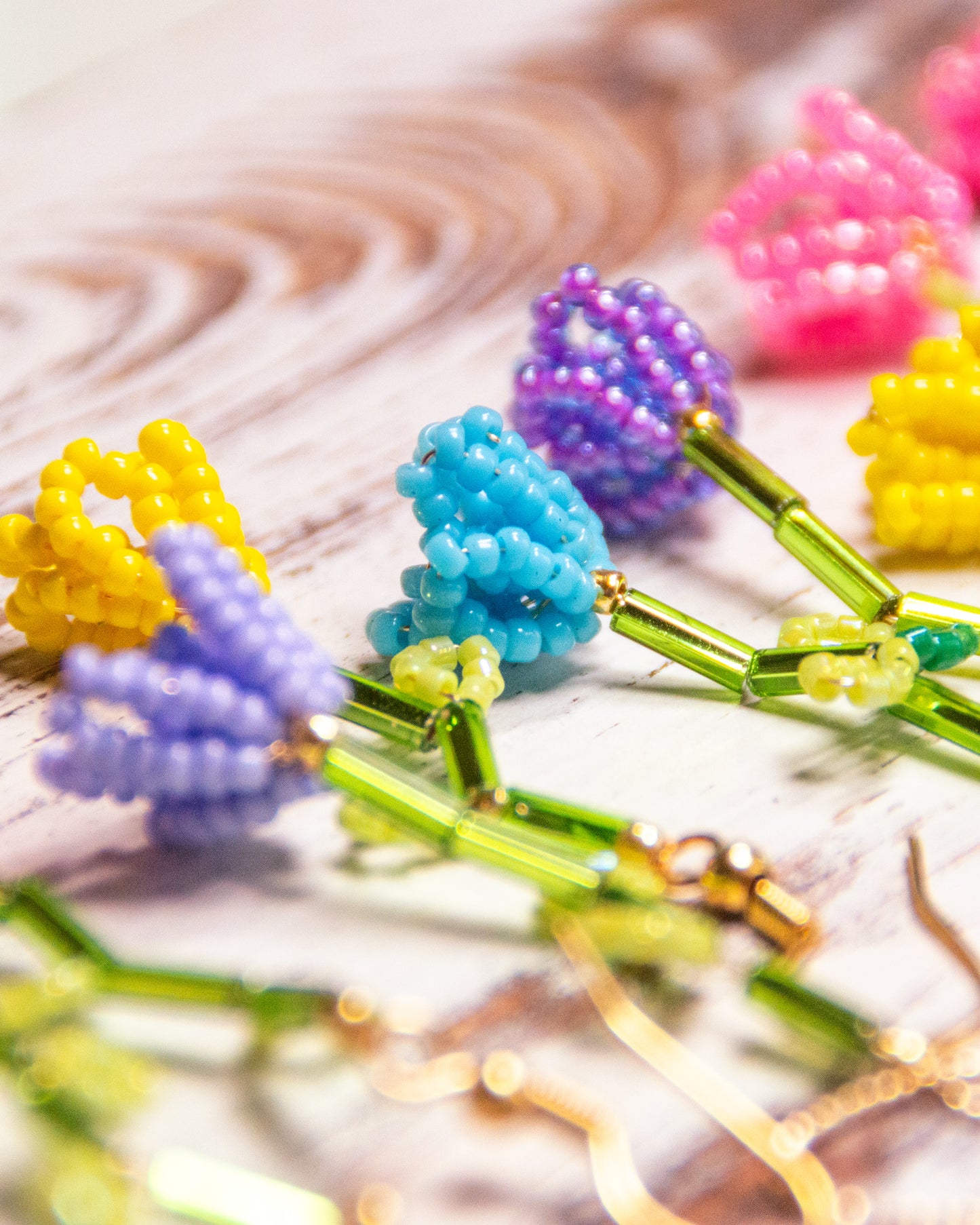 Blooming Flowers Beaded earrings