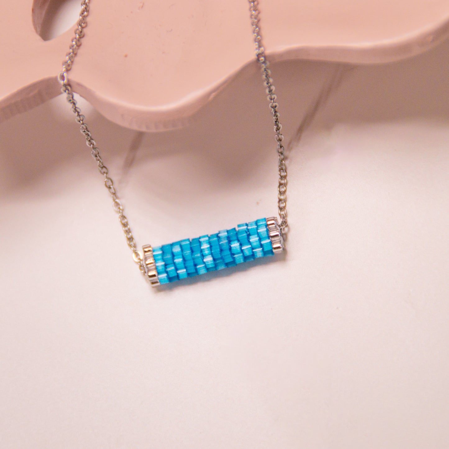 Iridescent Beaded Necklace
