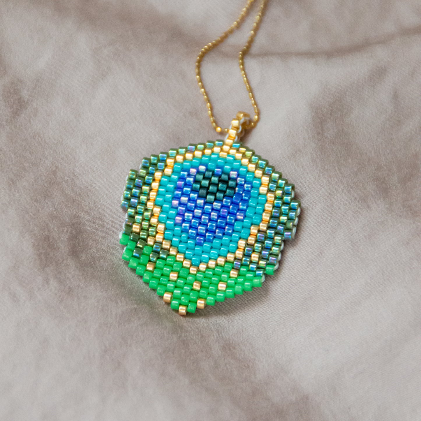 Peacock Feather Necklace