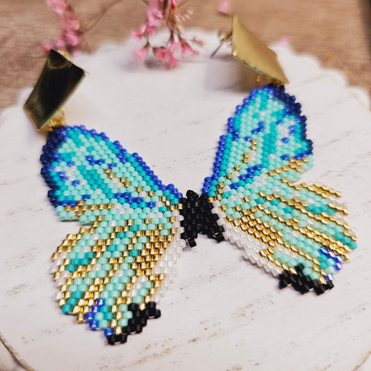 Morpho pearl wing Earrings