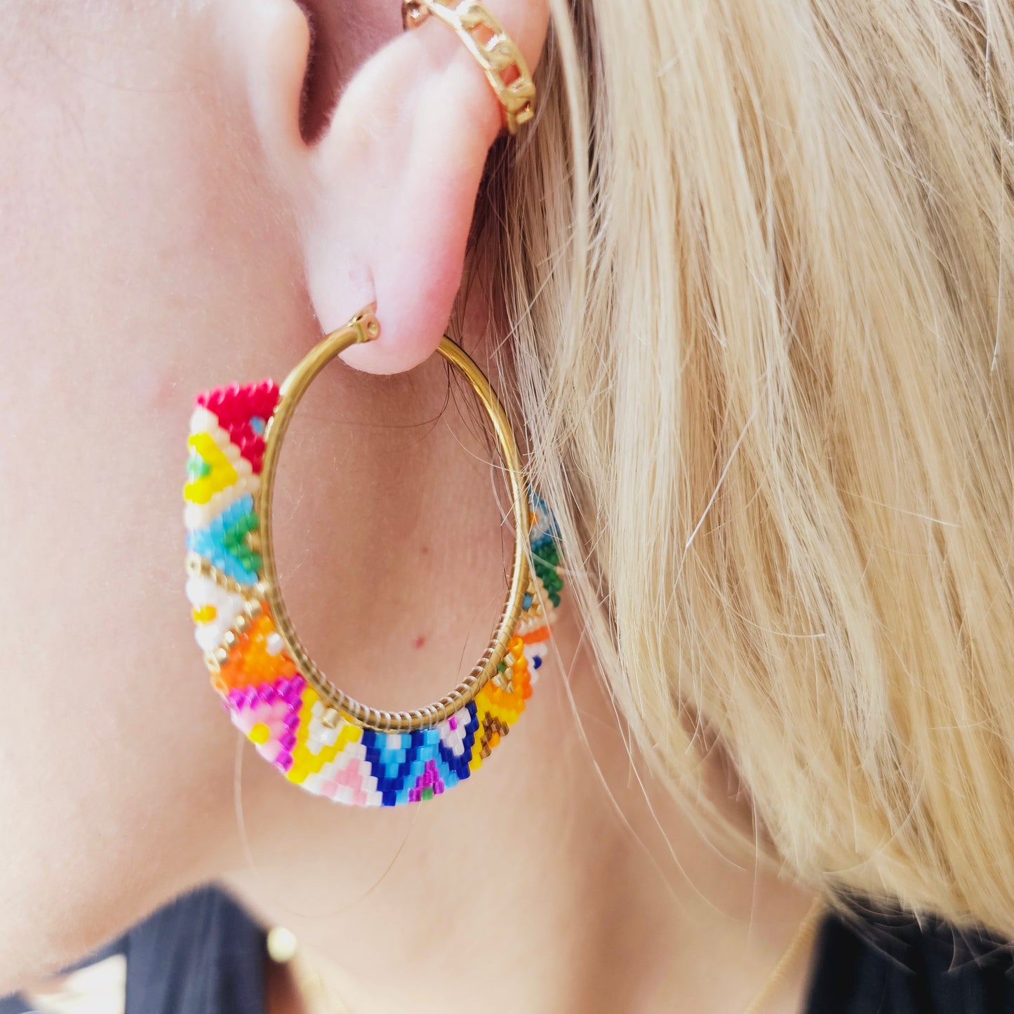 Fiesta beads hoops