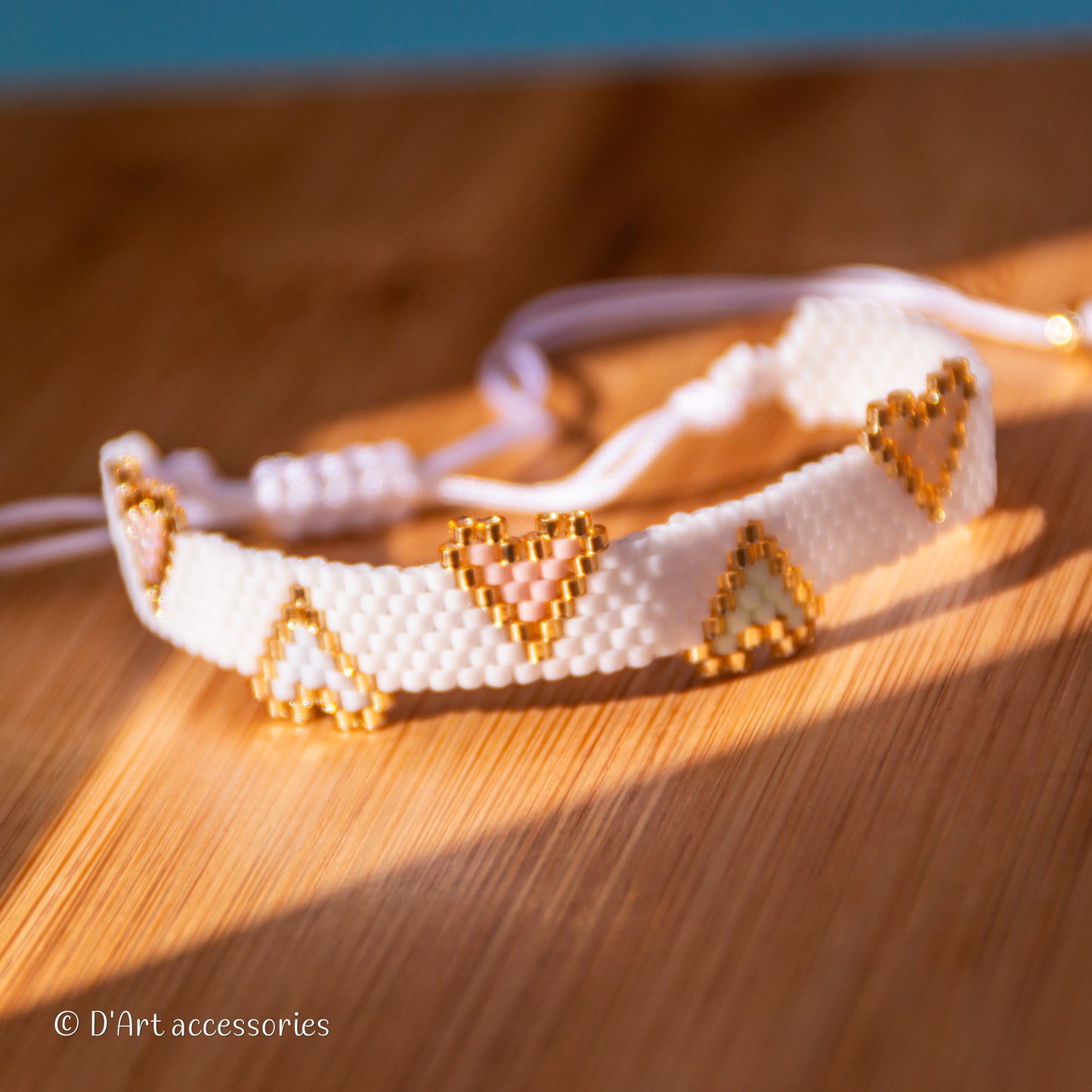 Sweet Hearts beaded bracelet