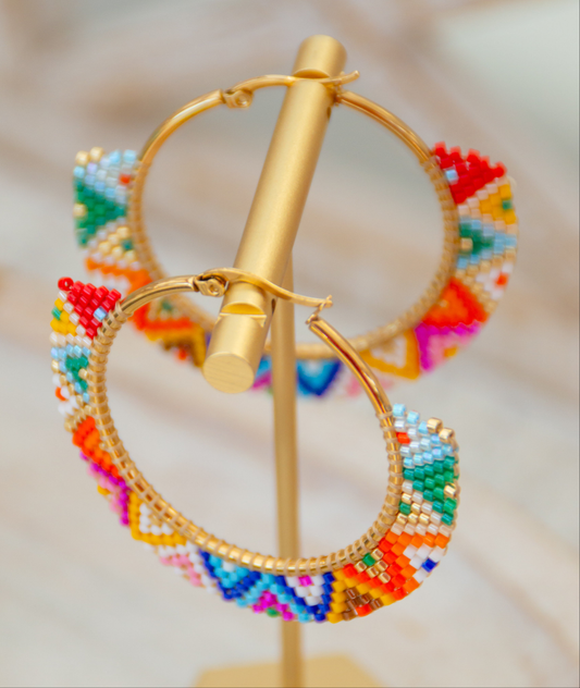 Fiesta beads hoops