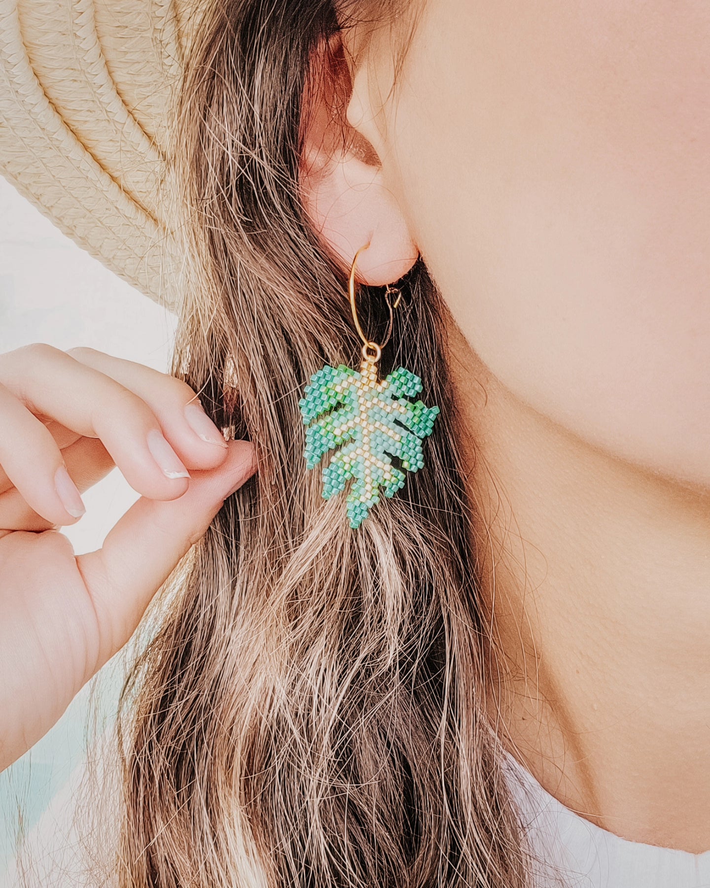 Monstera Earrings