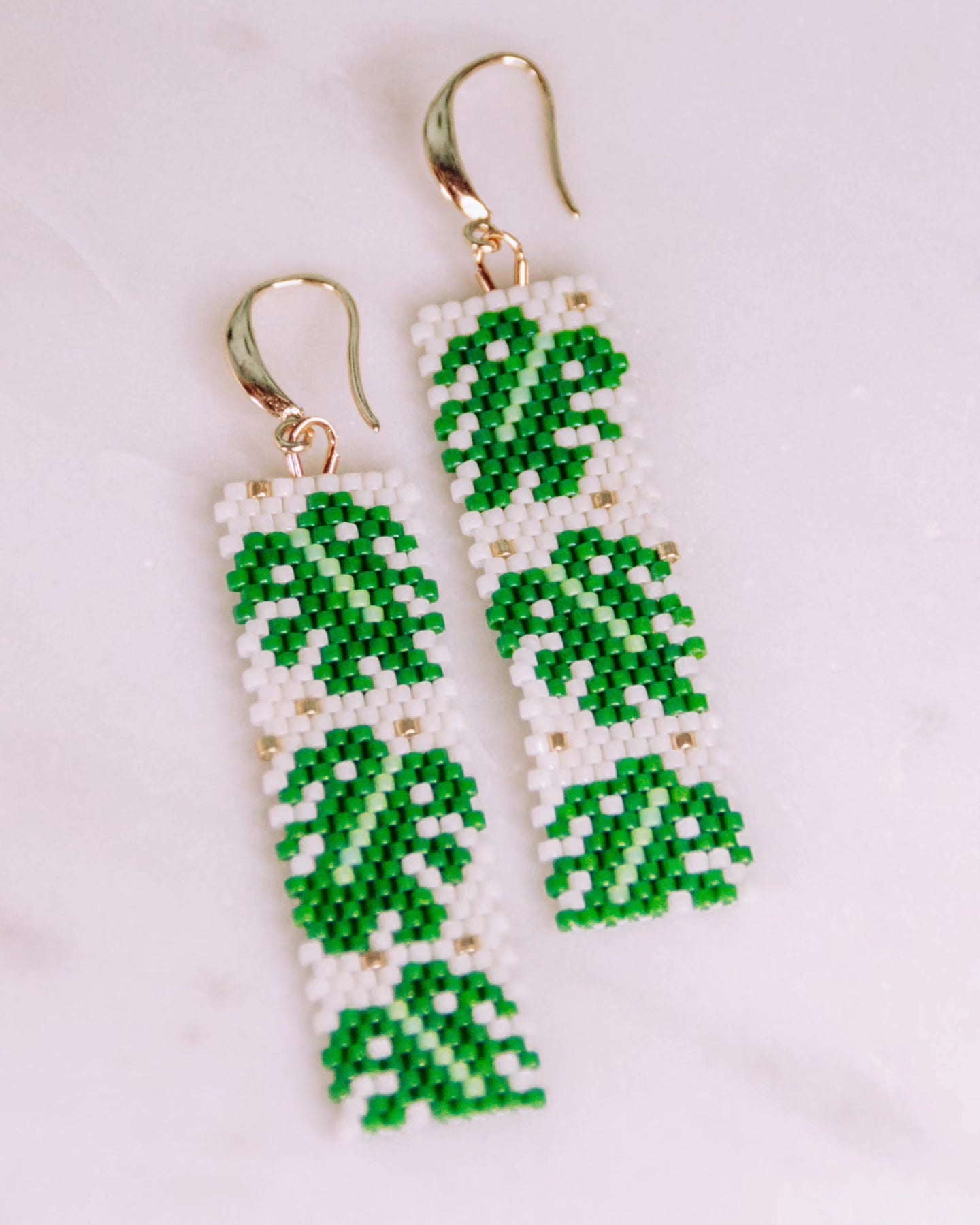 Monstera Brick Earrings