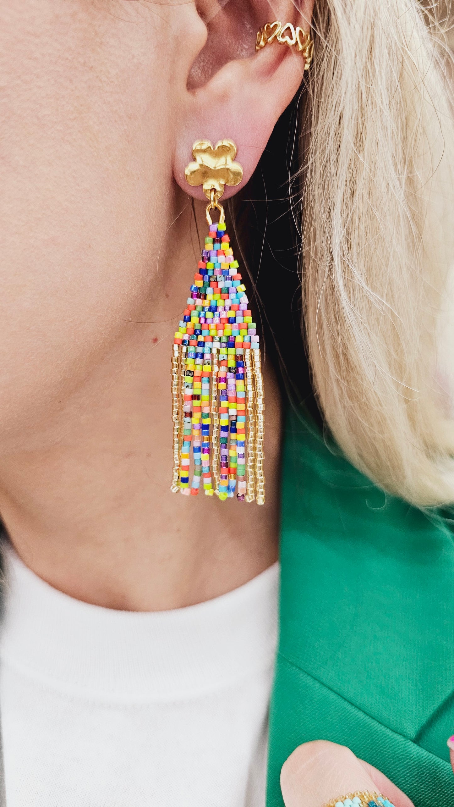 Multicolored Beaded earrings