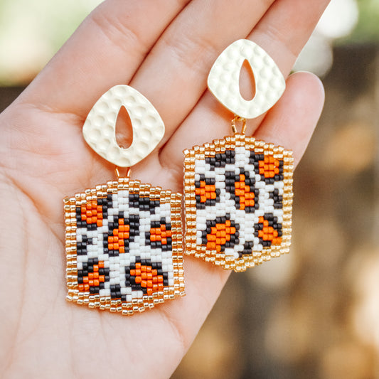 Leopard Luxe Hexagons earrings