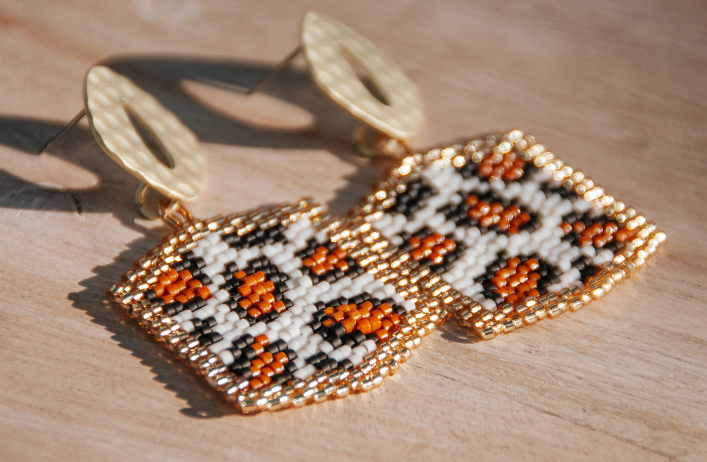 Leopard Luxe Hexagons earrings