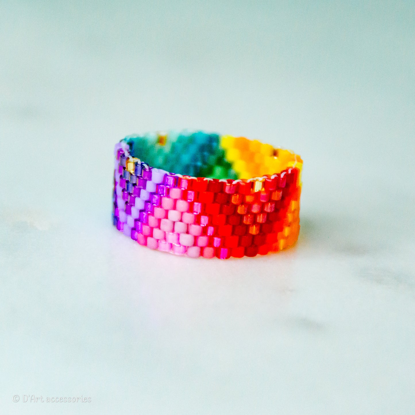 Multicolored beaded Ring