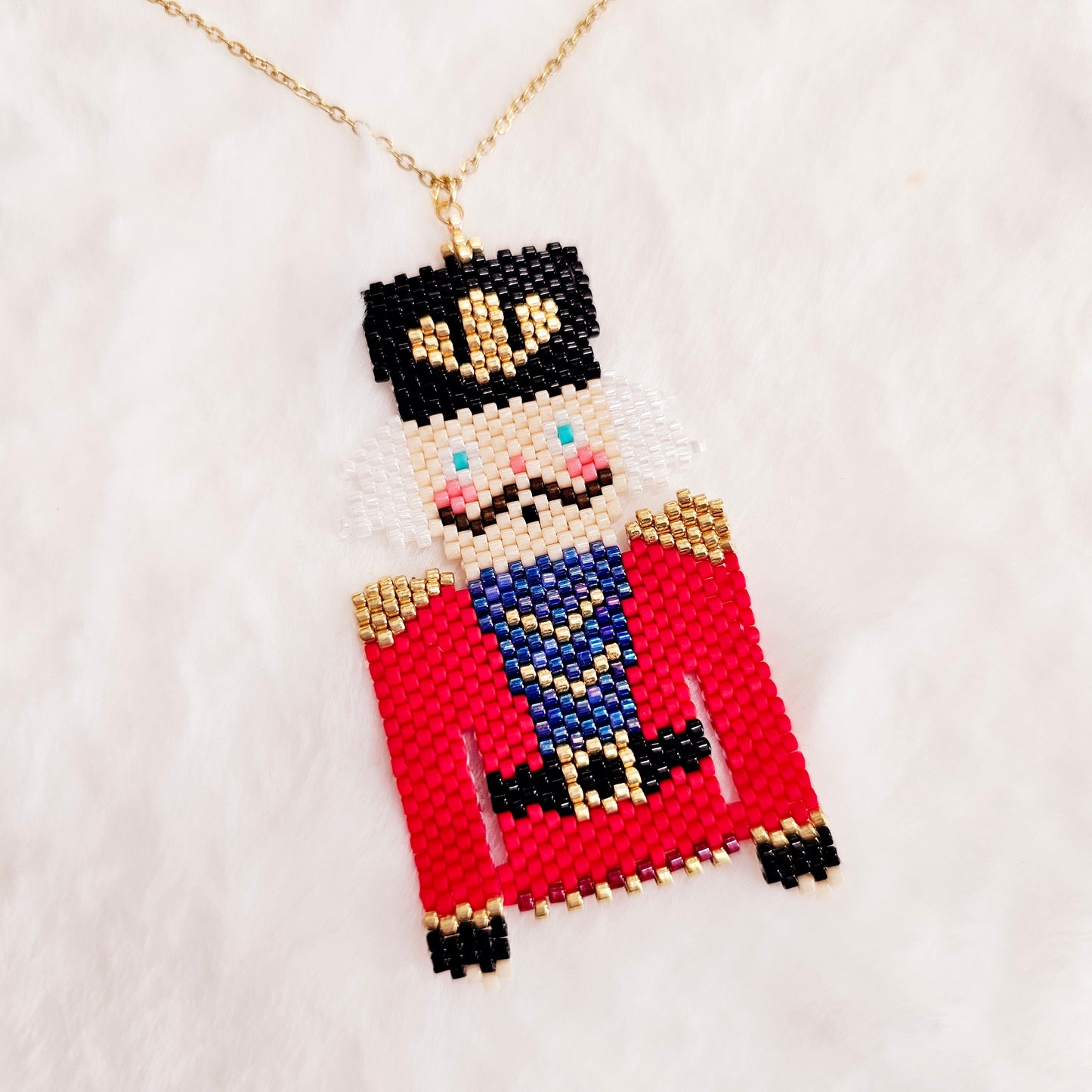 Christmas Nutcracker beaded Necklace