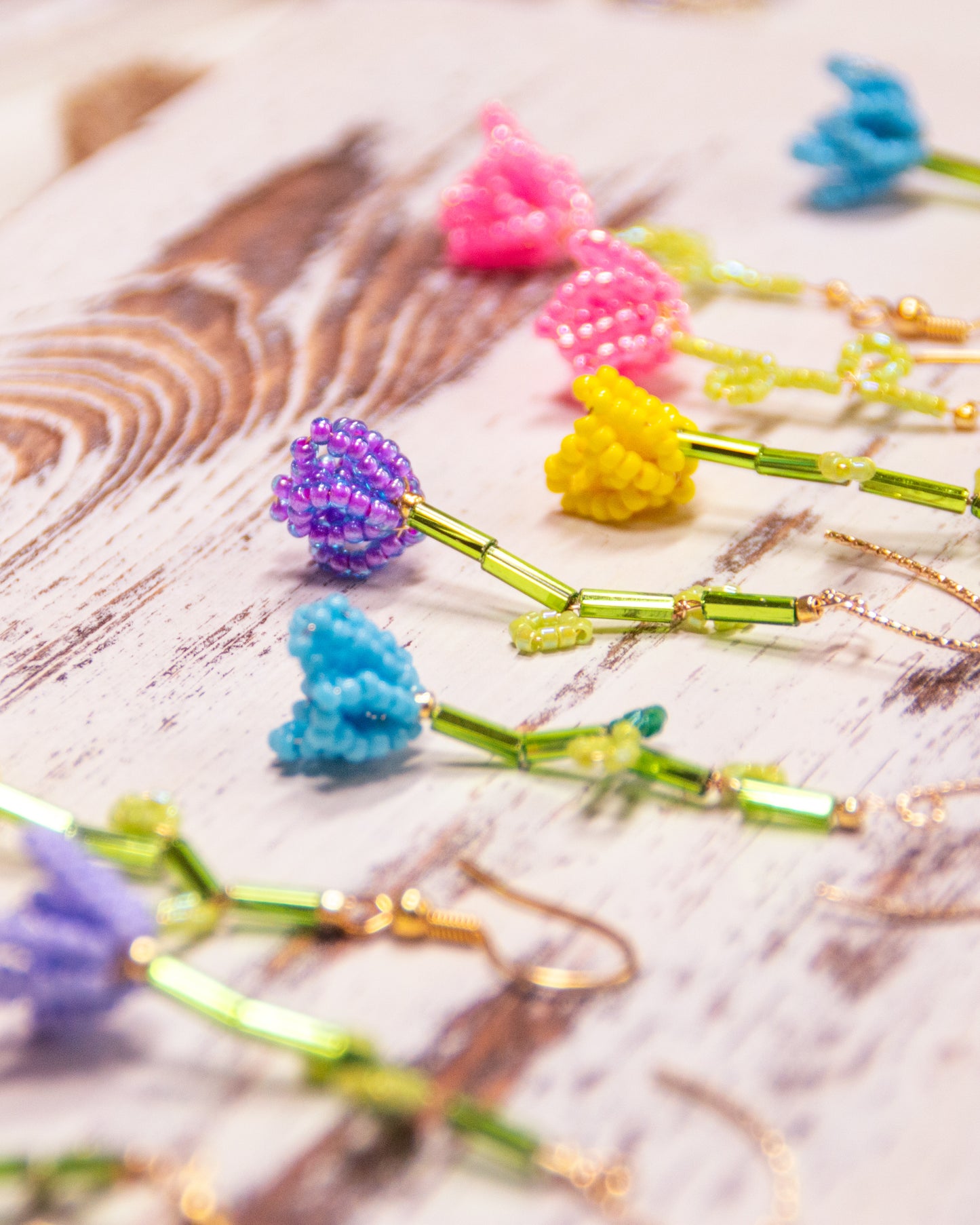 Blooming Flowers Beaded earrings