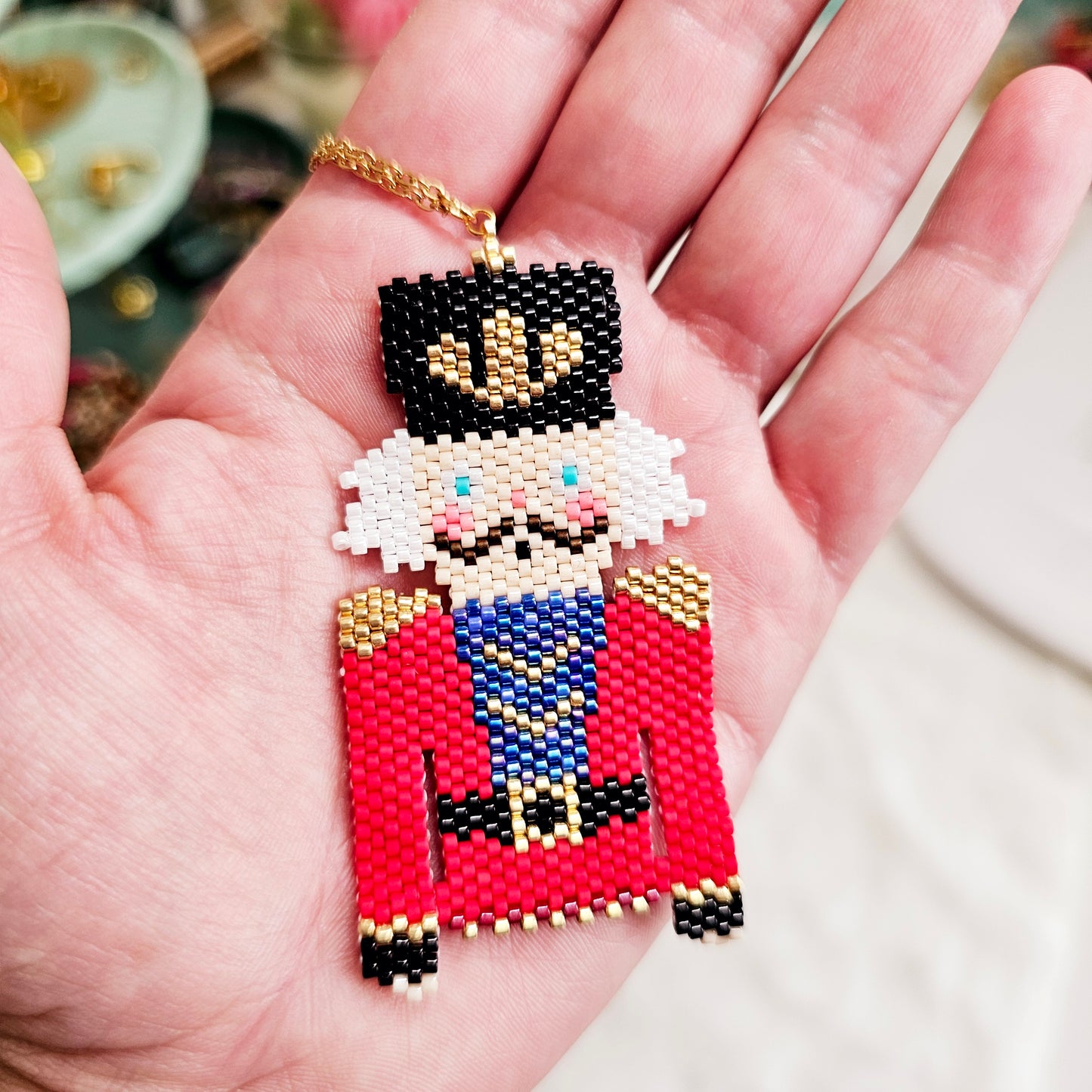 Christmas Nutcracker beaded Necklace