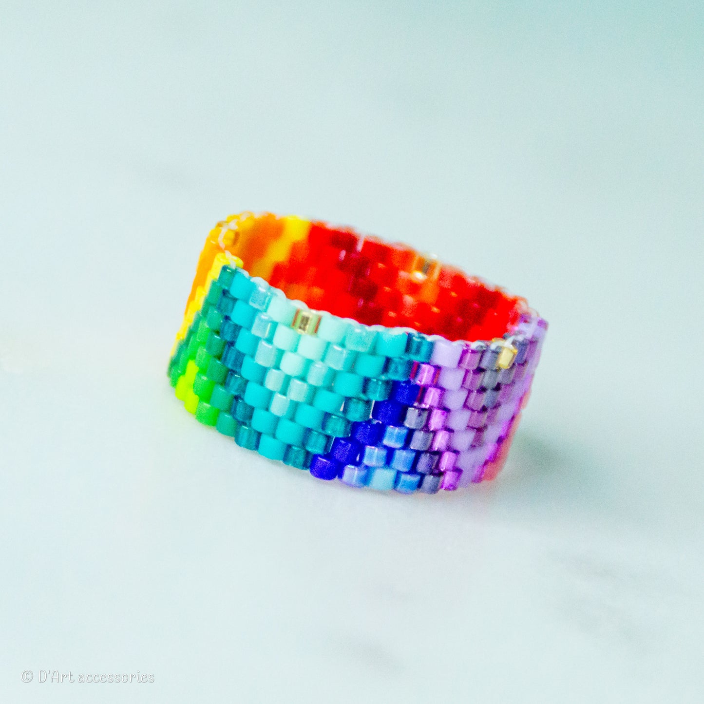 Multicolored beaded Ring