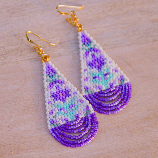 Purple Dream fringe earrings