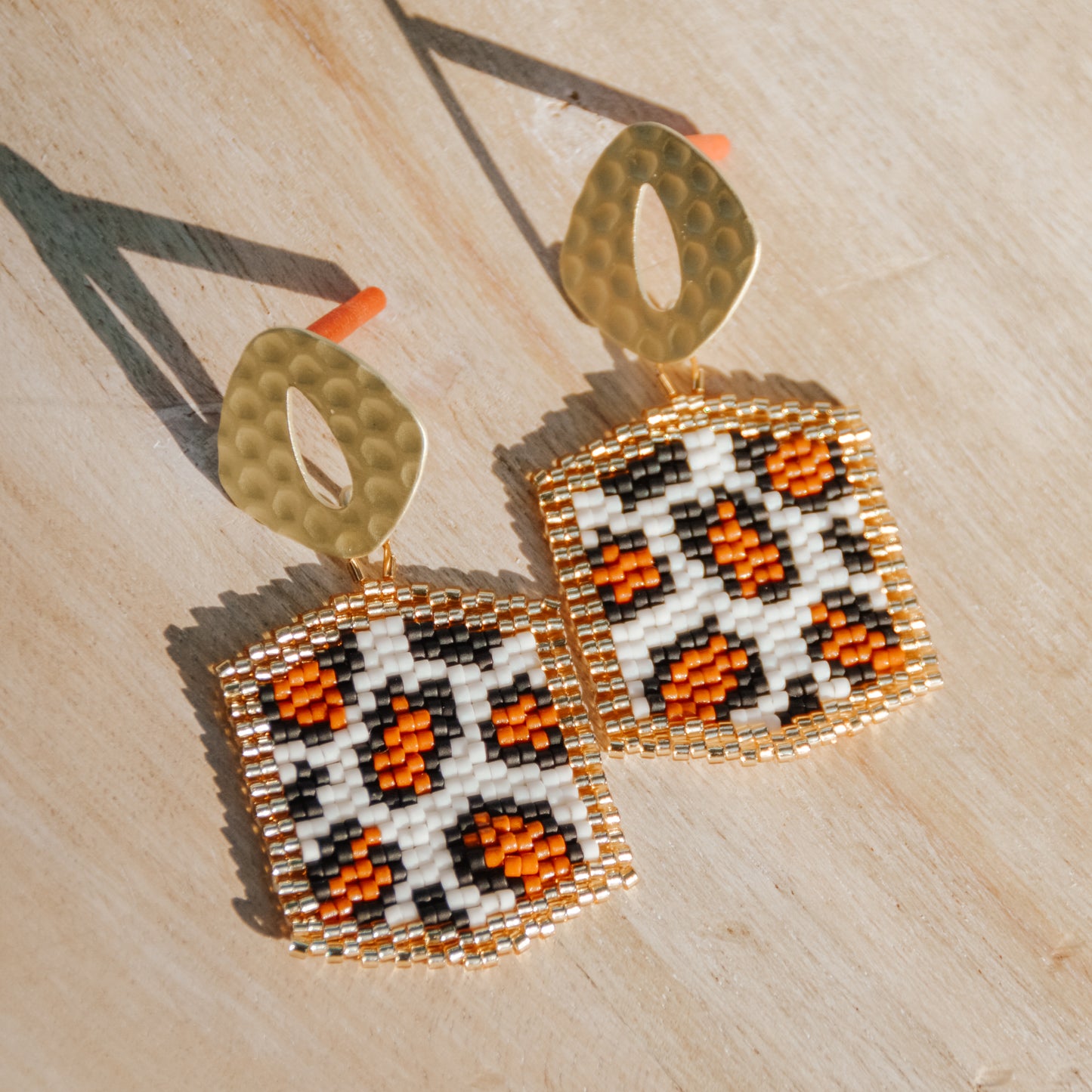 Leopard Luxe Hexagons earrings