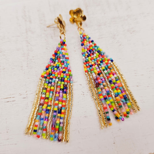 Multicolored Beaded earrings