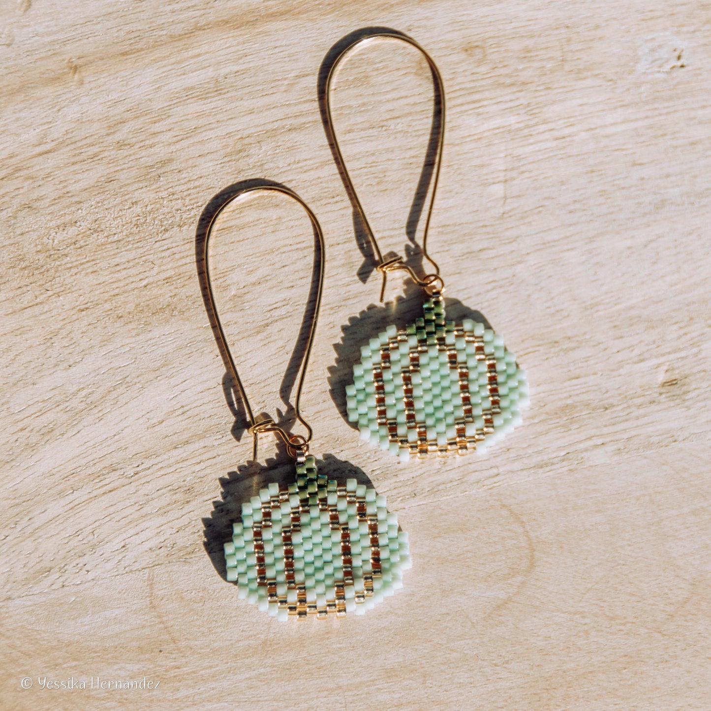 Pumpkin beaded earrings