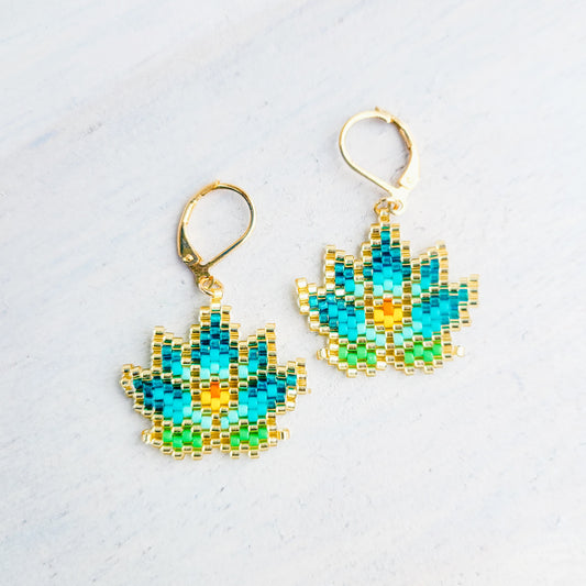 Lotus Flower Earrings