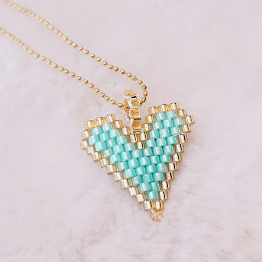 Small Heart Necklace Turquiose